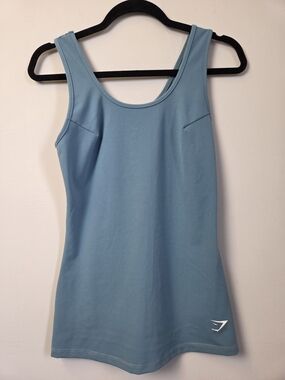 Gymshark Dusty Blue Scoop Neck Performance Tank